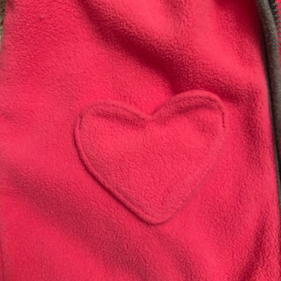Carters Baby Girl Pink Hooded ZIP-Up Fleece - Picture 3 of 4